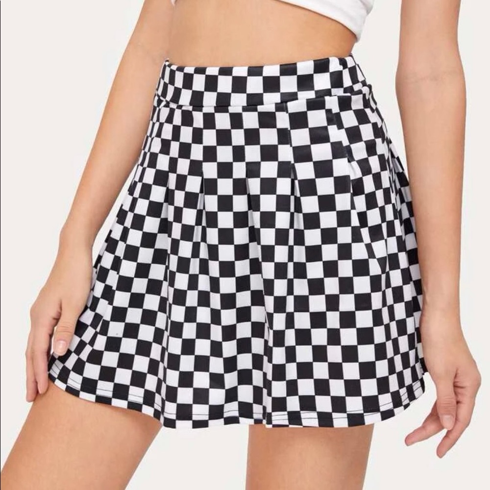 Checkerboard Skater Skirt